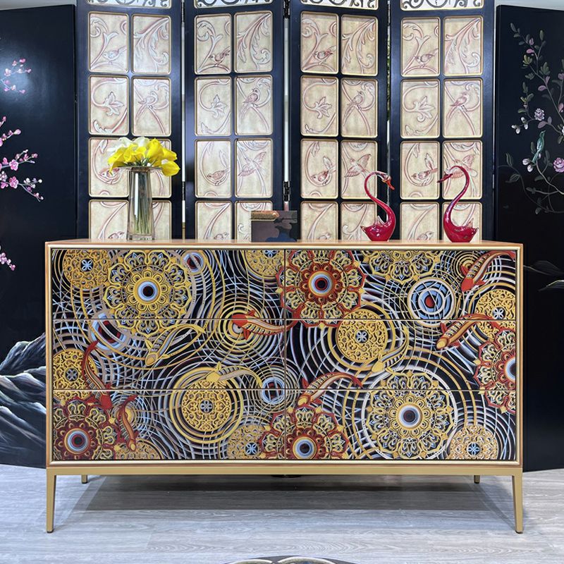 Contemporary Wood Storage Chest Dresser with Soft-Close Drawers