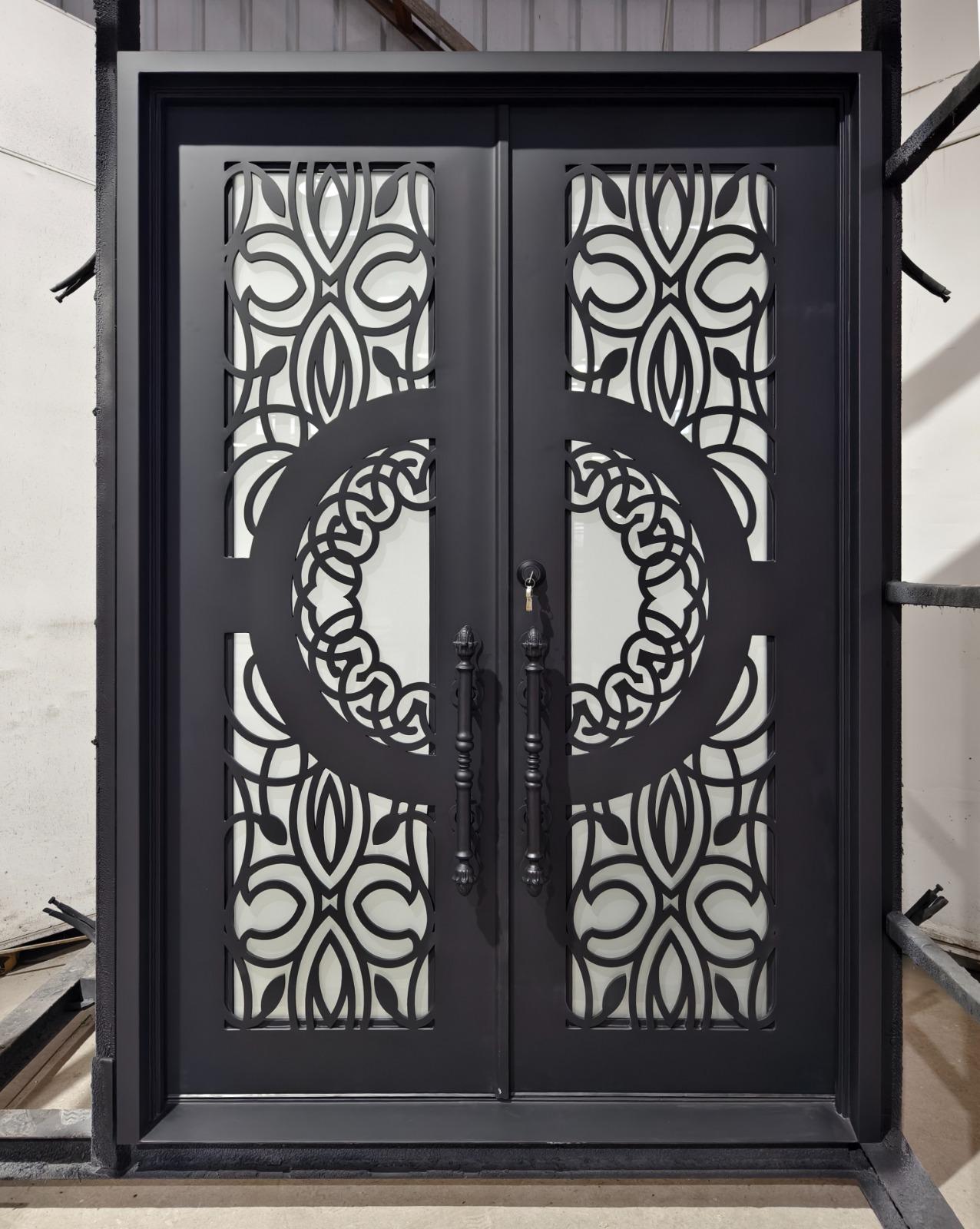 Pride Kopa Iron Glass entry Double Door