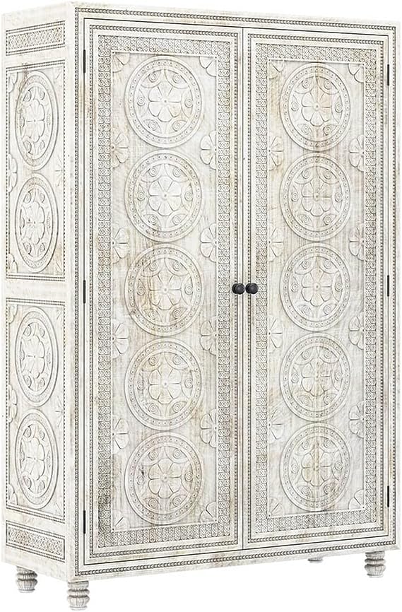 KHALIFA Hand carved Wardrobe Armoire