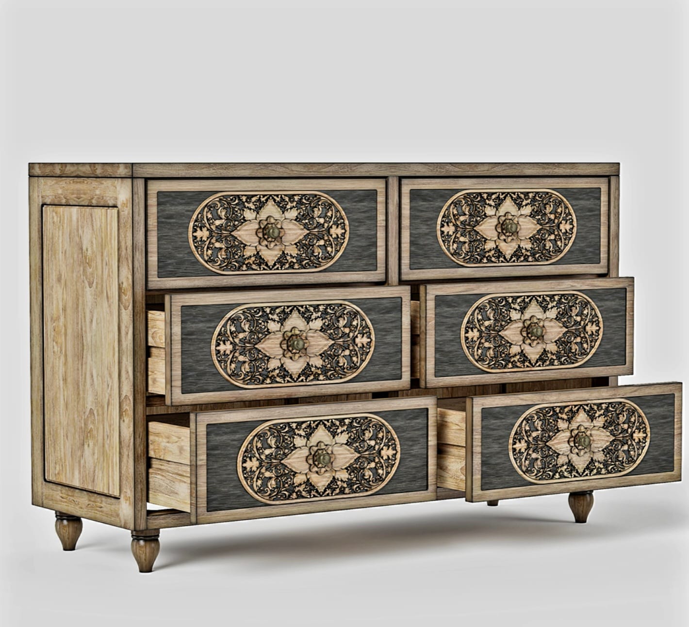 Shay Solid Wooden 5pcs Bedroom Set