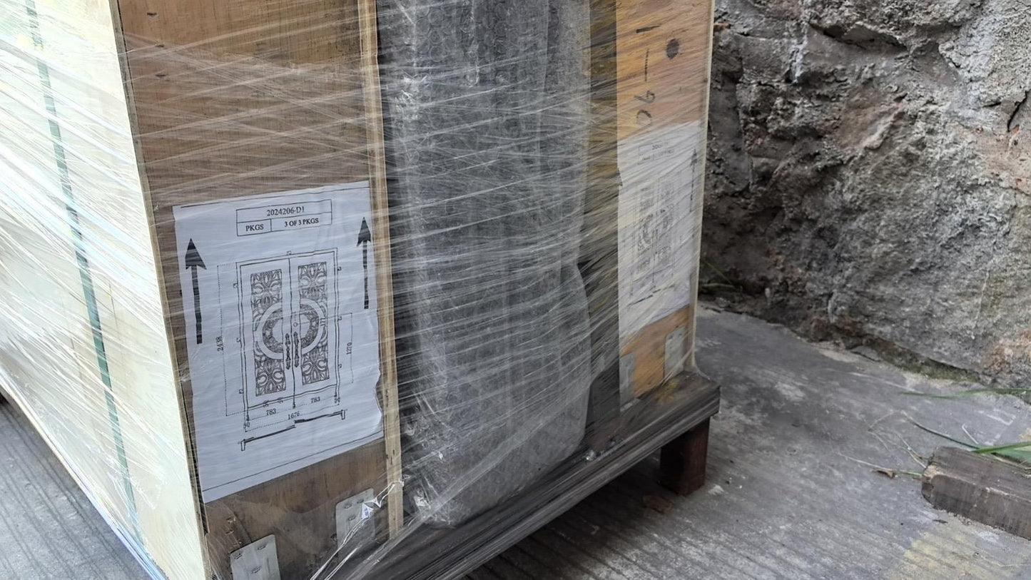 Pride Kopa Iron Glass entry Double Door