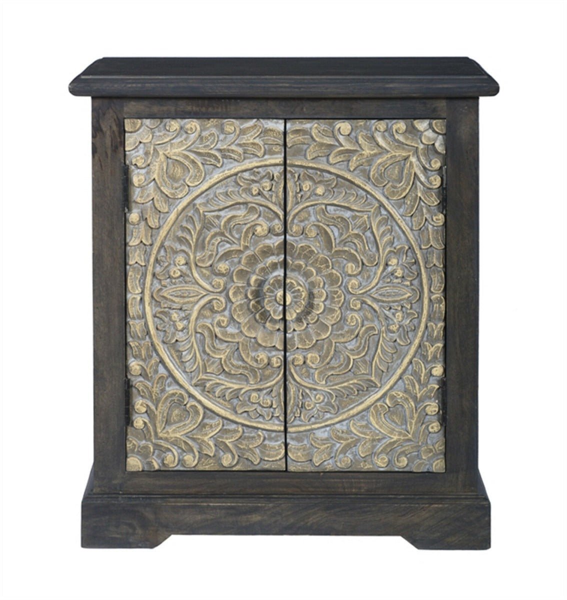 Indian Carved Sideboard Small Cabinet – handcrafted solid wood furniture