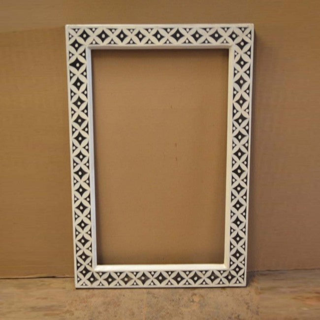 Hand Painted Bone Inlay Style Wall Mirror