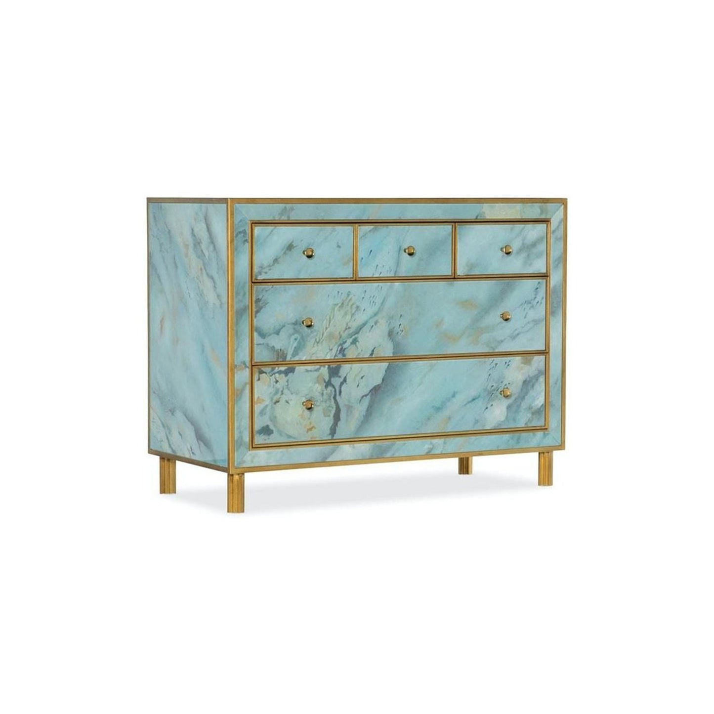 MAGNI Solid Mango Wood Five Drawer Chest