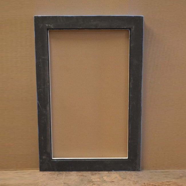 Floral Painted Reclaimed Wood Wall Mirror Frame Teal