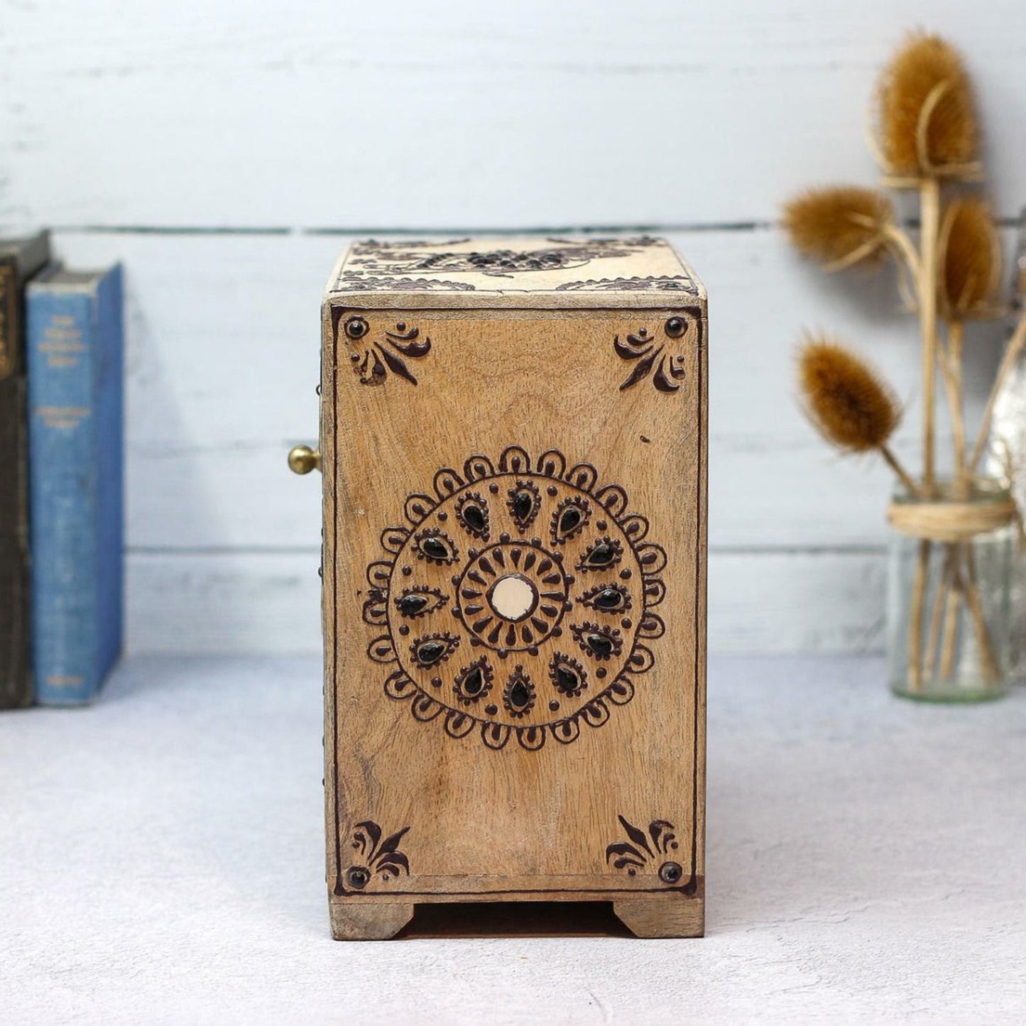 JASE Solid Mango Wood Three Drawer Chest