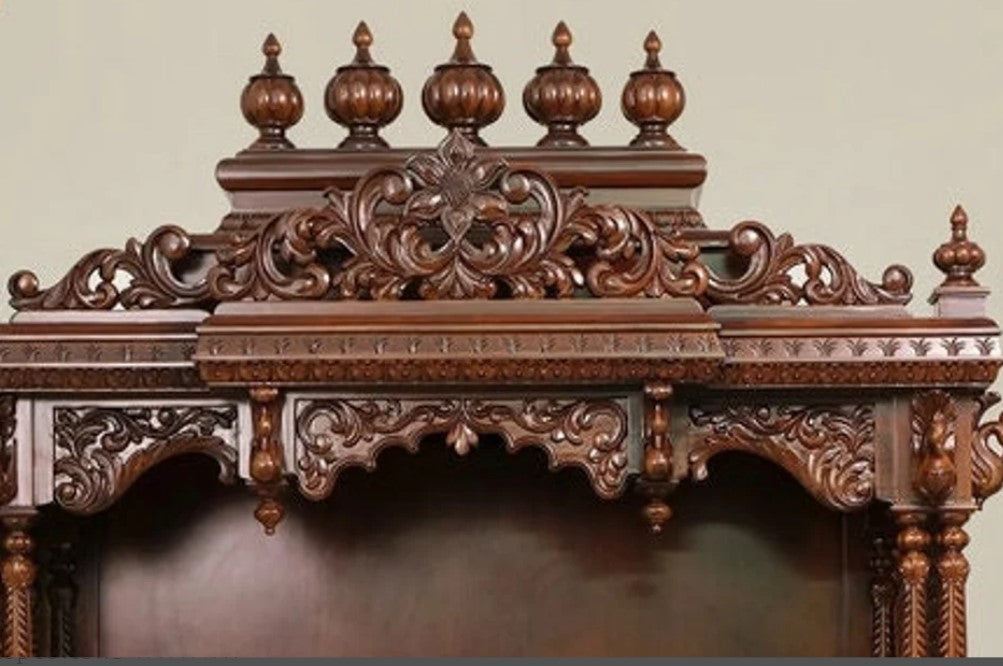 Tanjore Indian Hand Carved Indoor Temple / Mandir