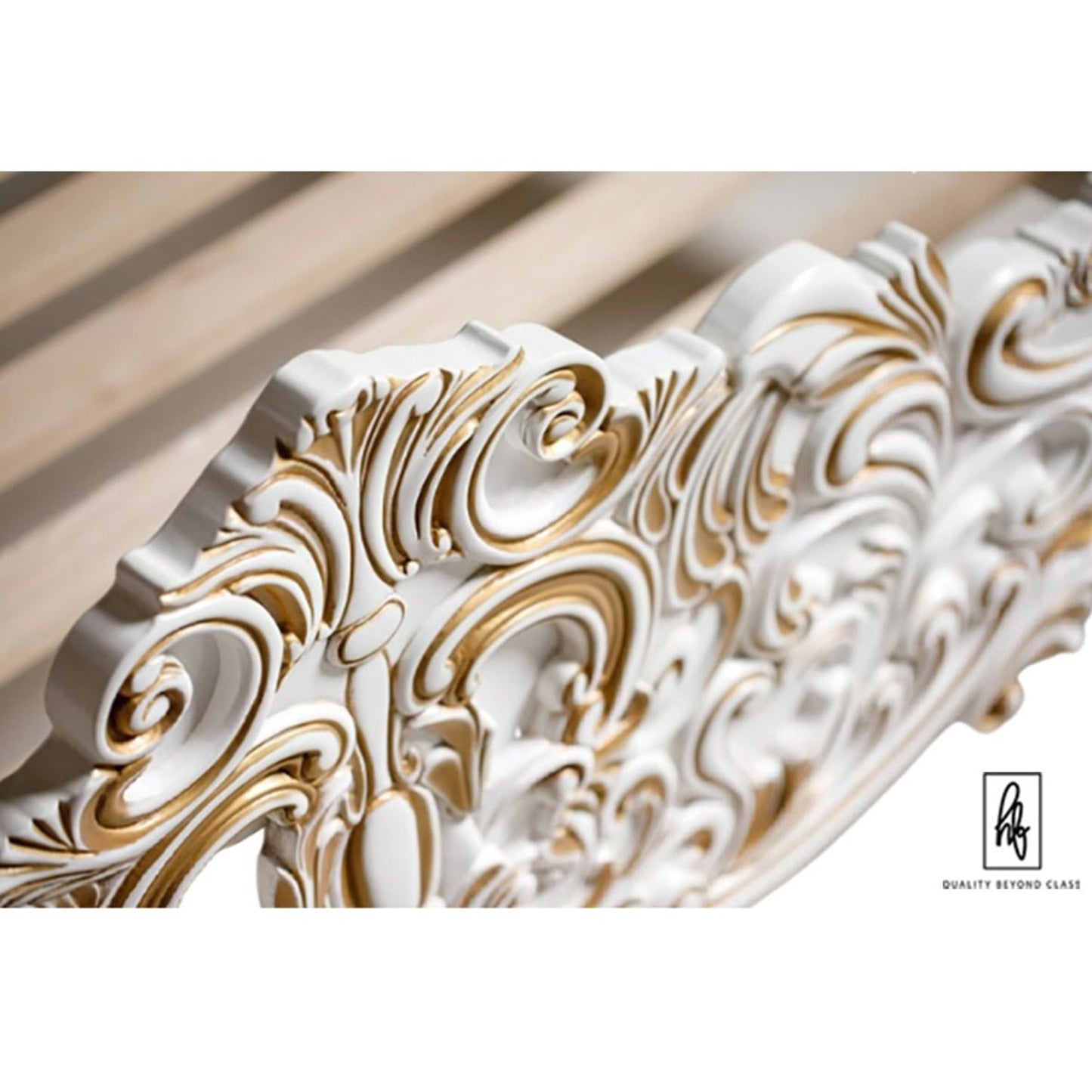 Royalty Solid Mango Wood Hand Carved Bed