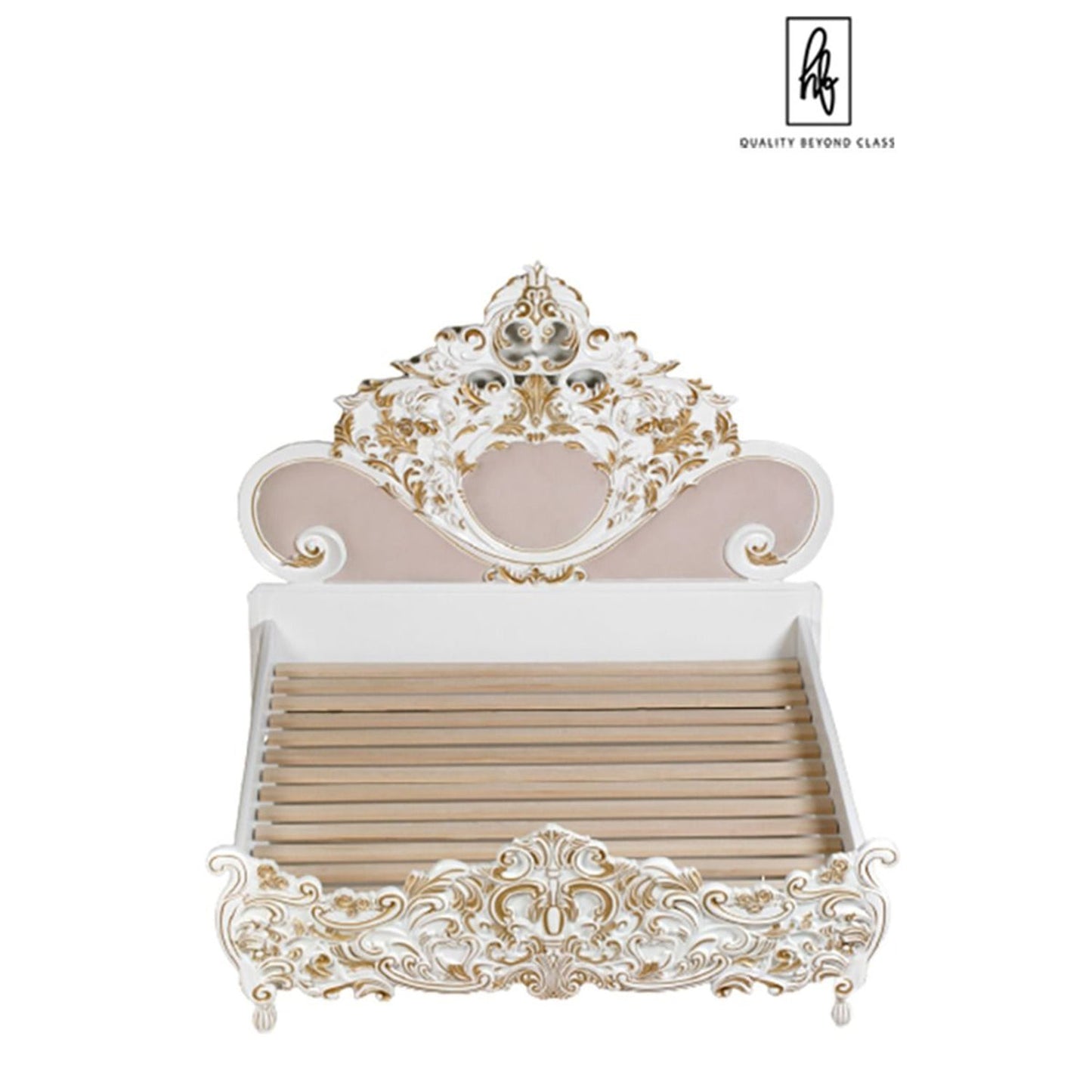 Royalty Solid Mango Wood Hand Carved Bed