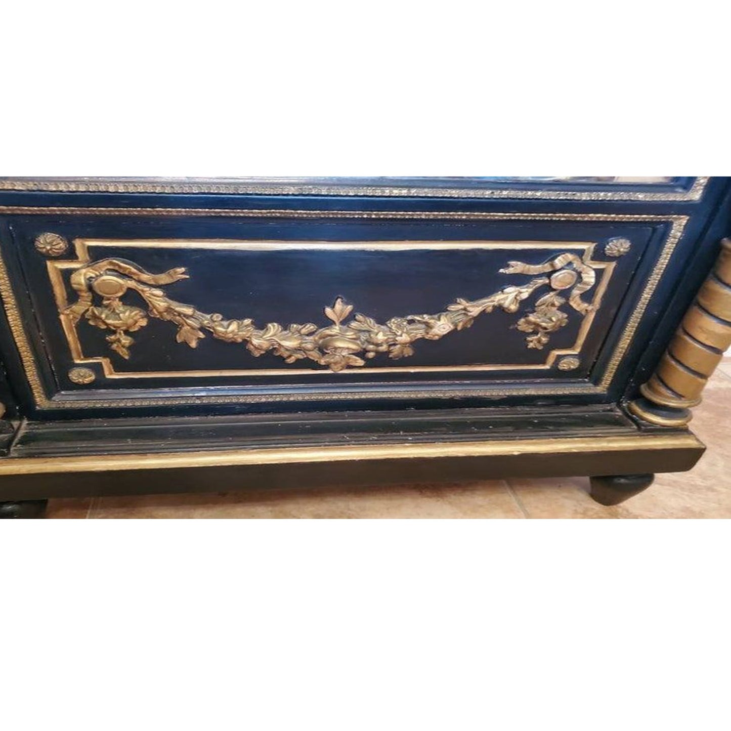 LUXY Hand Carved Magnificent Mirrored Cabinet