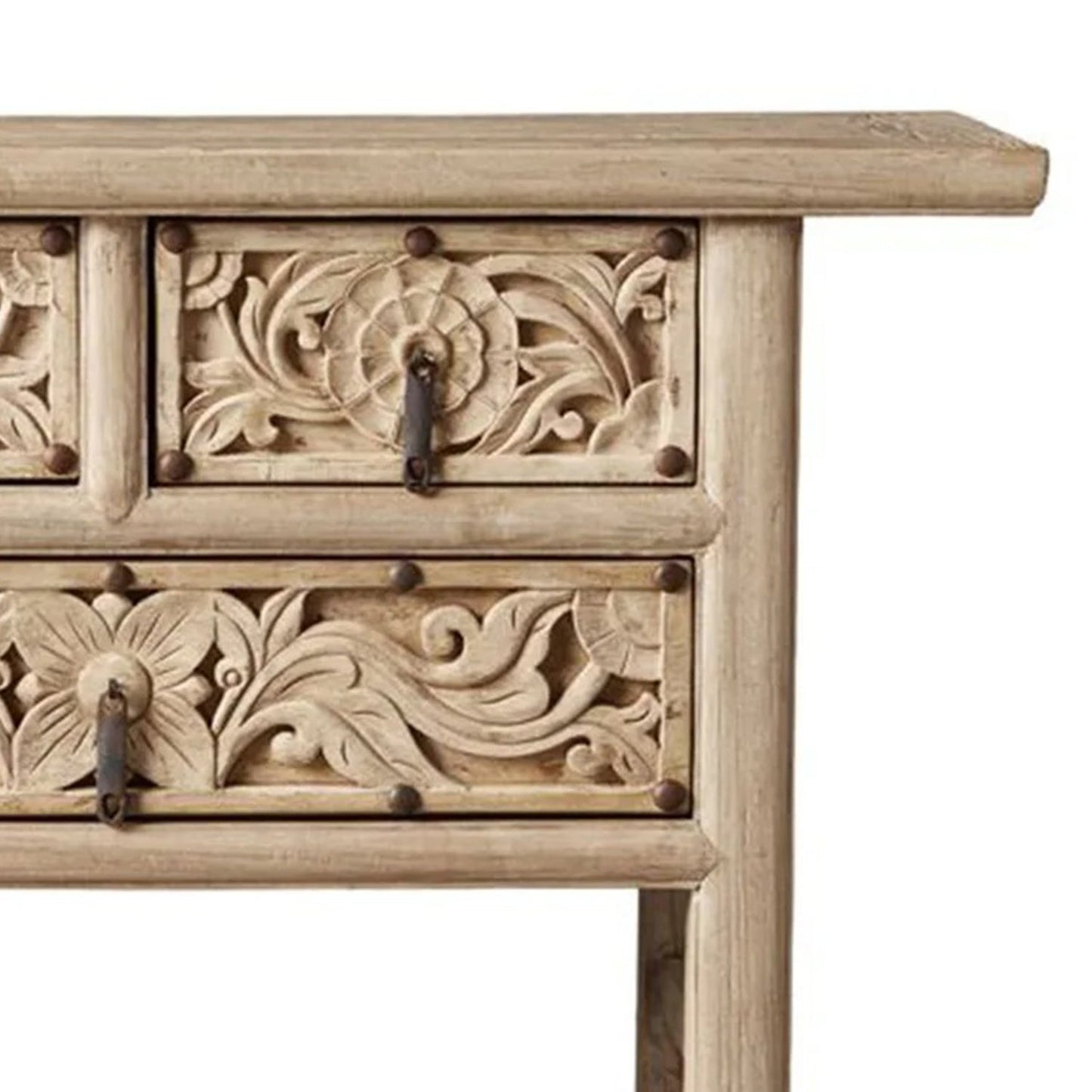 Rasruman Hand Carved Solid Wood Hall Table