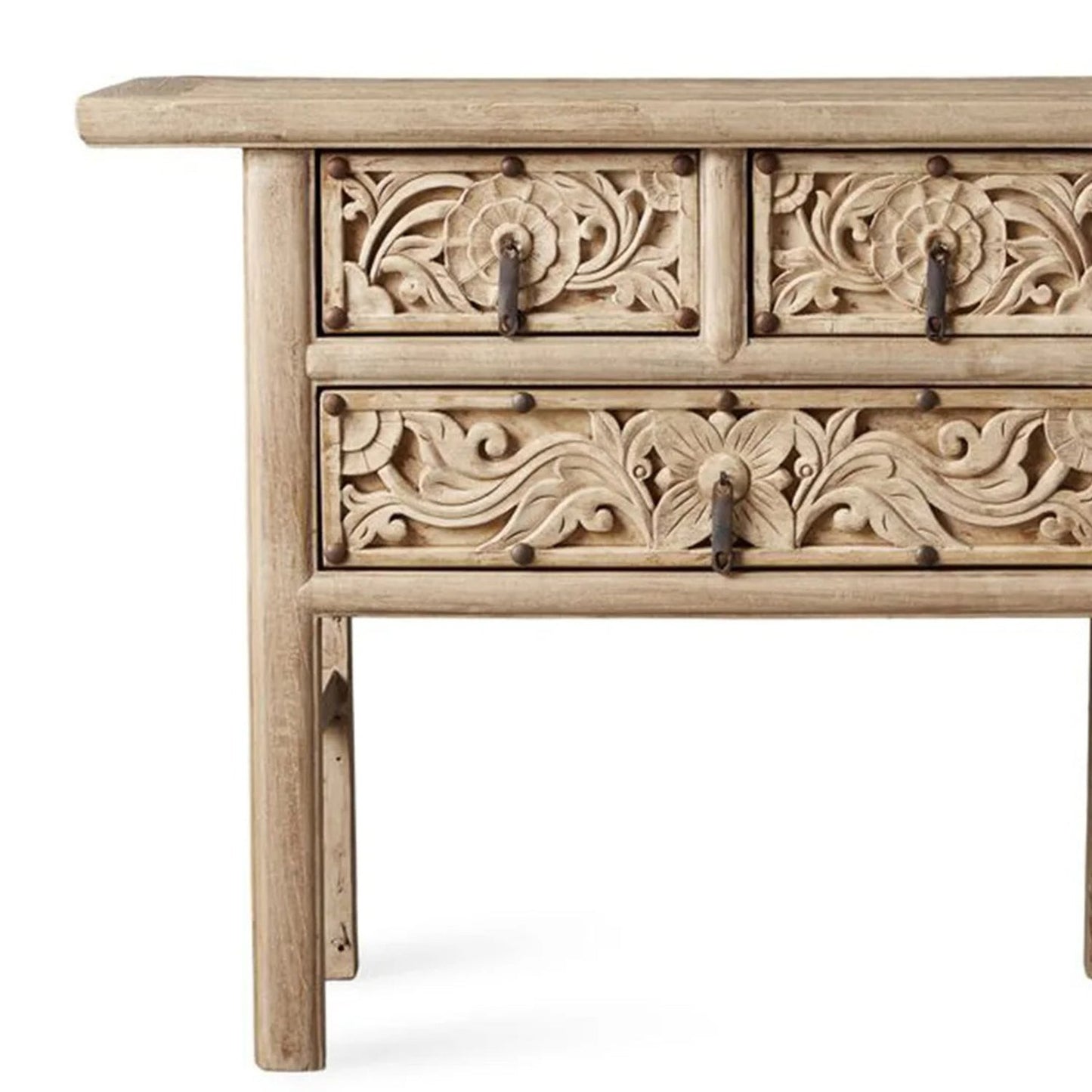 Rasruman Hand Carved Solid Wood Hall Table