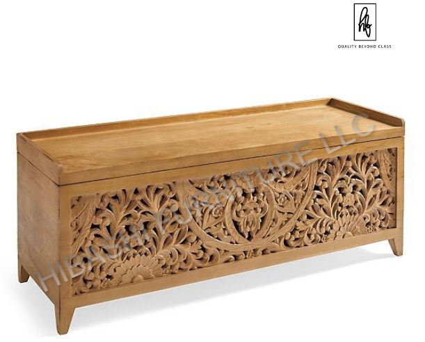 TARLAC Hand carved Storage Bench