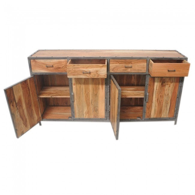 Angle Metal And Timber Sideboard XL Natural 180-40-90