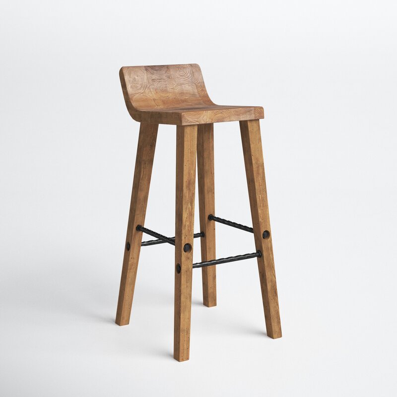 Alfonso Solid Wood Bar &Counter Stool