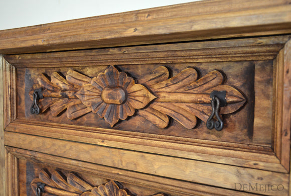 Conchita Hand Carved 4 Drawer Dresser