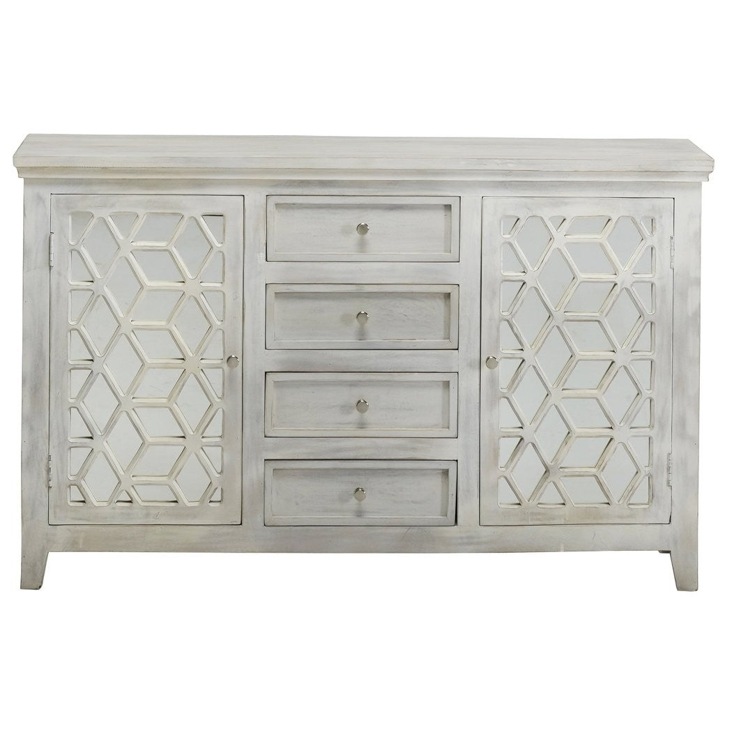 Hibashi Hand Carved Mirrored Sideboard
