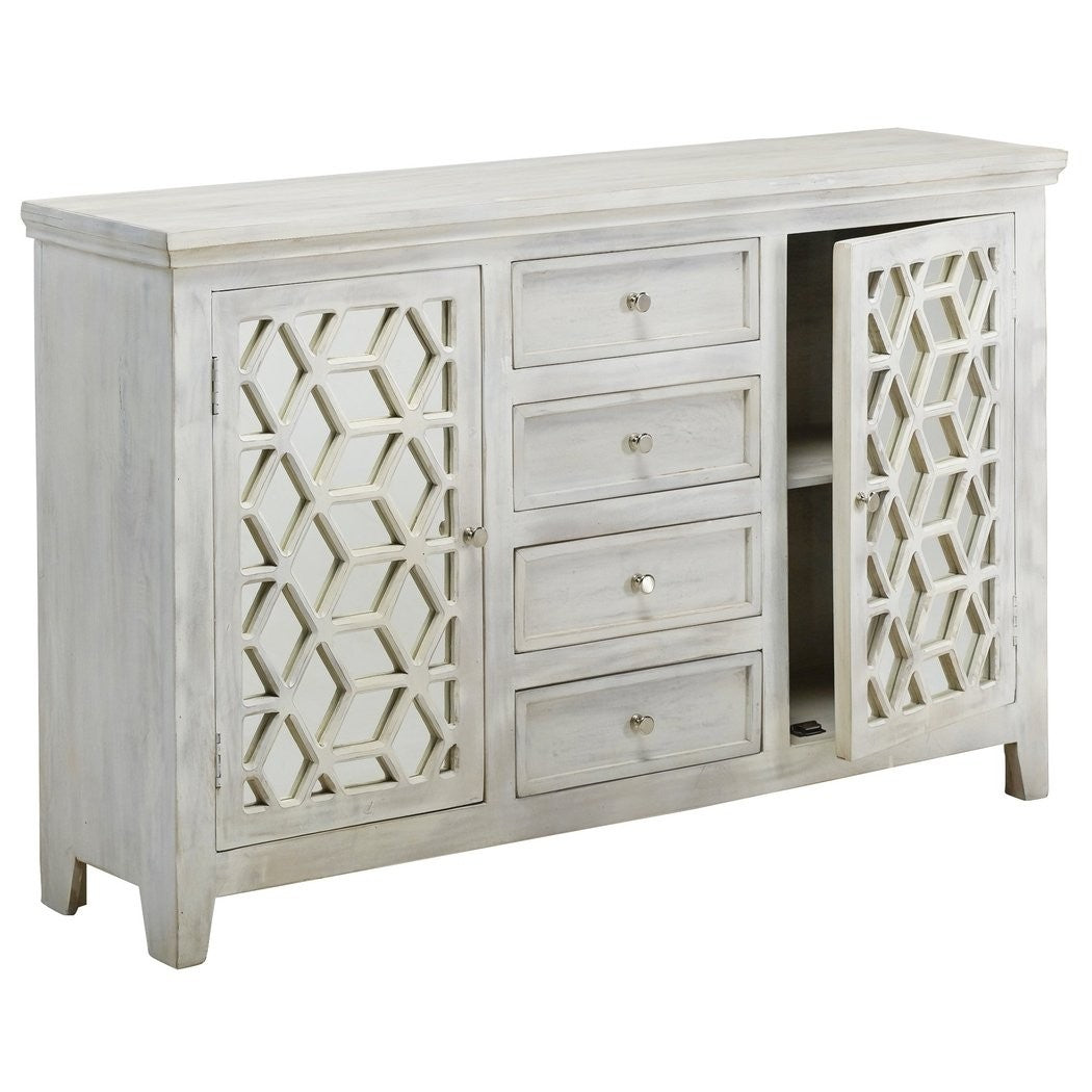 Hibashi Hand Carved Mirrored Sideboard