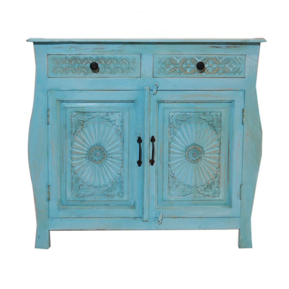 Indian Colonial Style Carved Sideboard