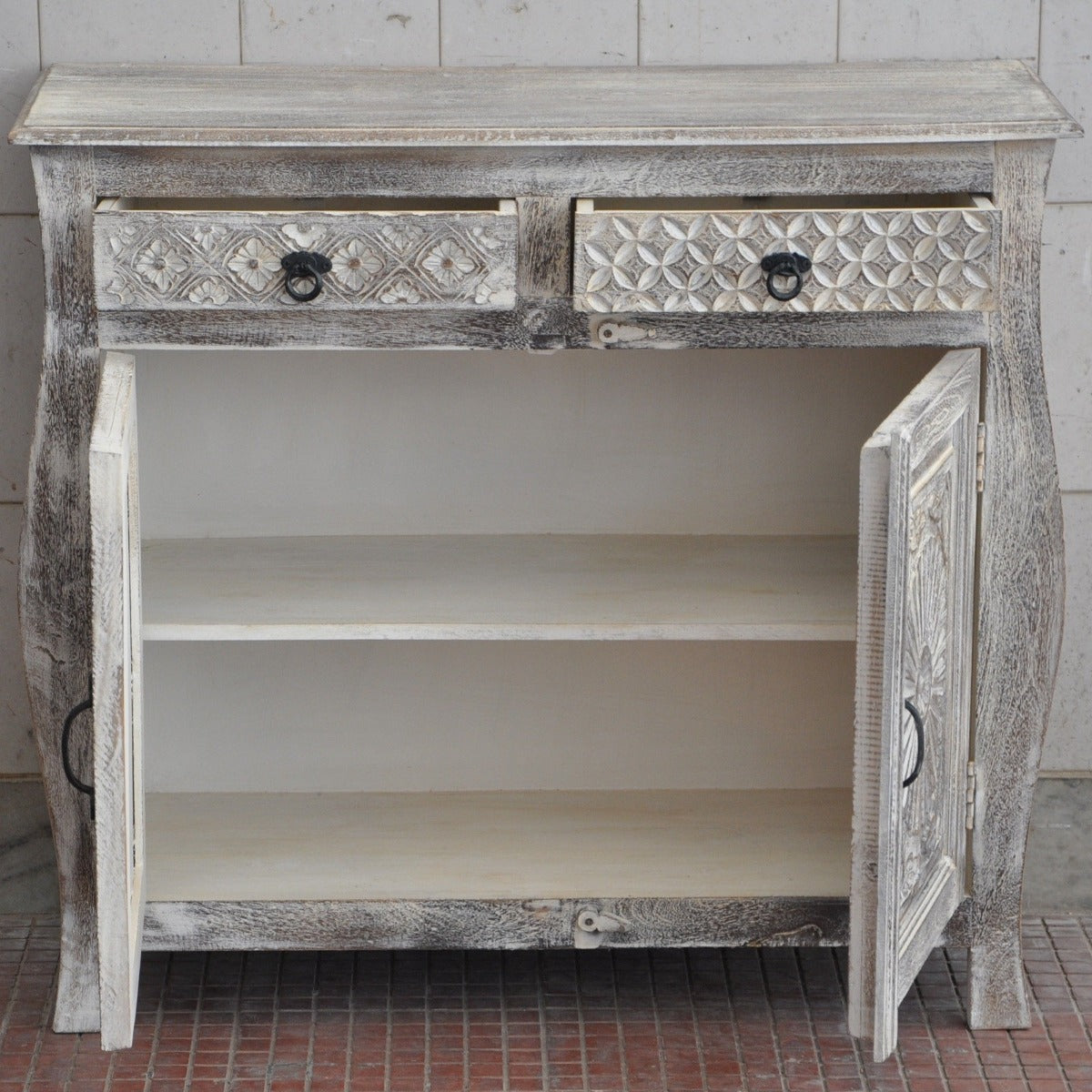 Indian Colonial Style Carved Sideboard
