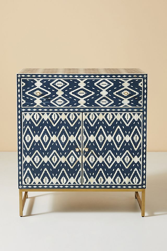 Aldar Handmade Bone Inlay Entryway Cabinet