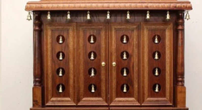 Ashrama Indian Hand Carved Pooja Mandir/Temple