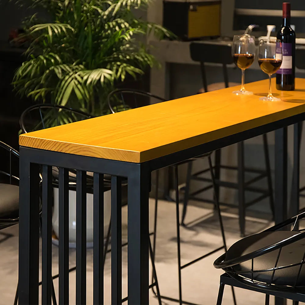 Bansud Industrial Mini Home Bar Mango Wood Bar Table