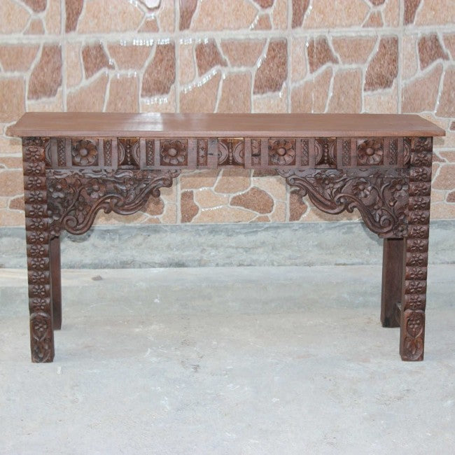 Antique Hand Carved Hall Table