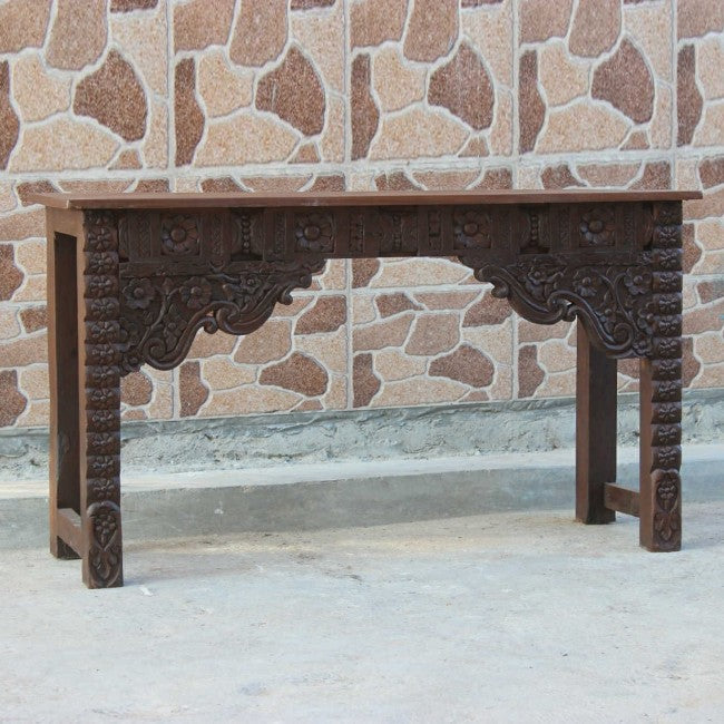 Antique Hand Carved Hall Table