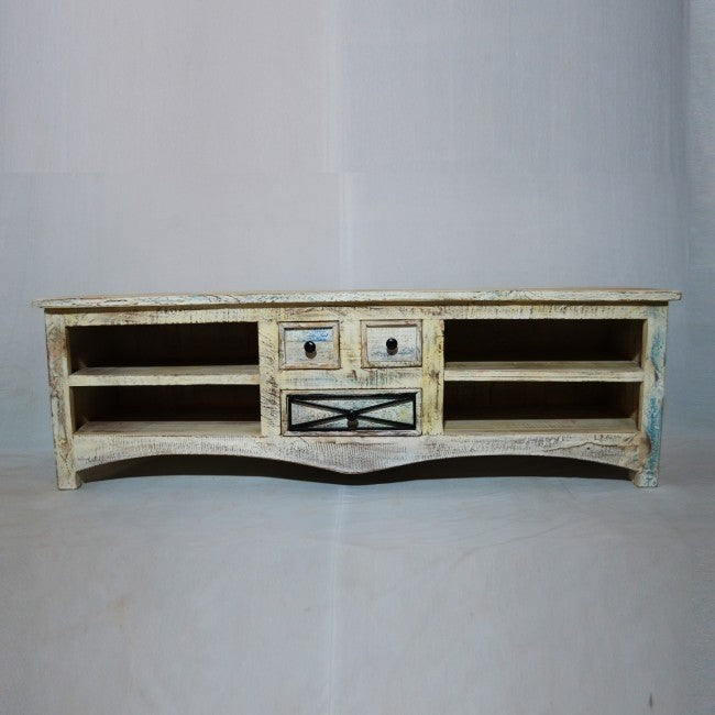 Rustica White TV Unit Large