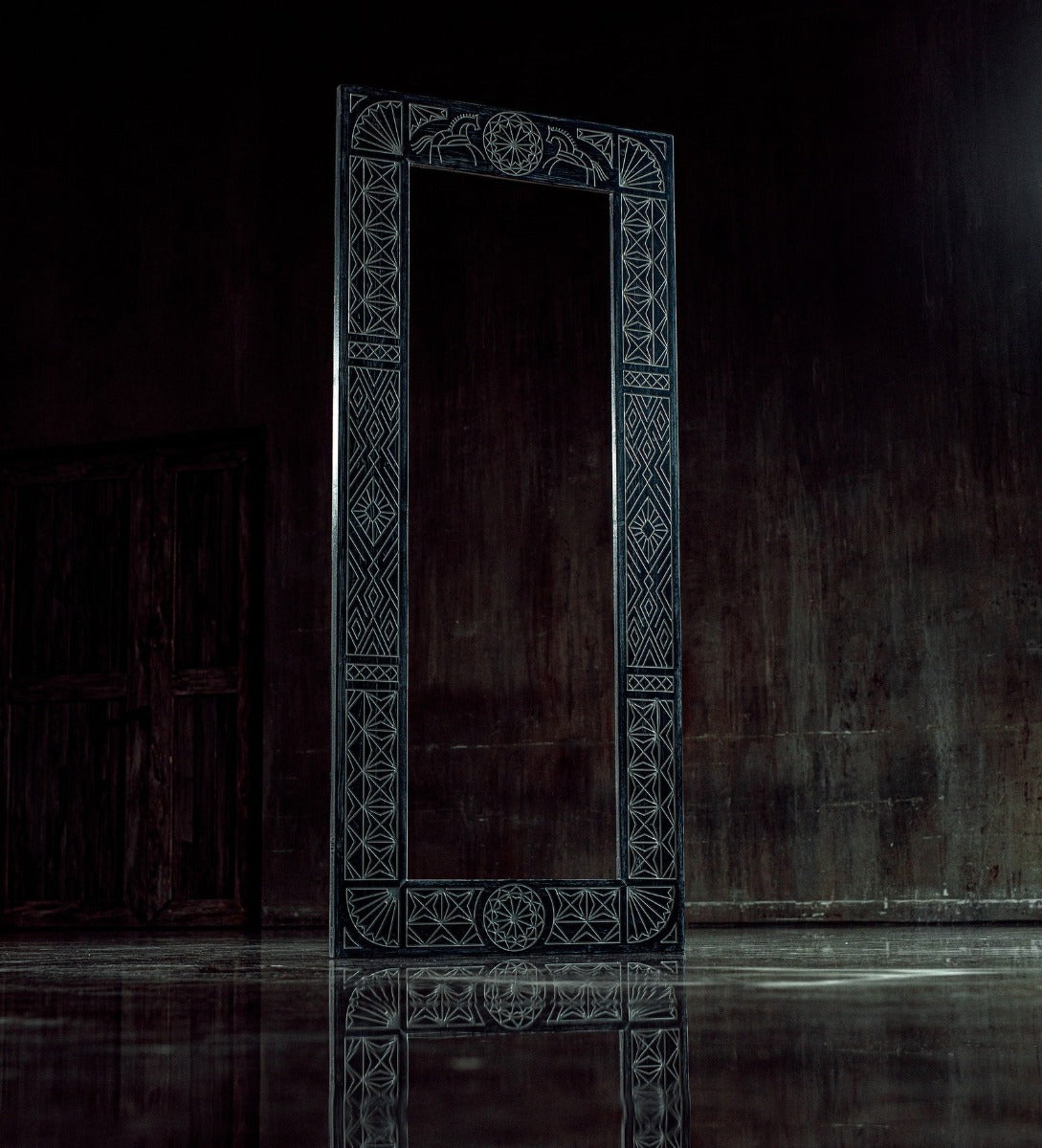 Ladoga Black Boho Mirror