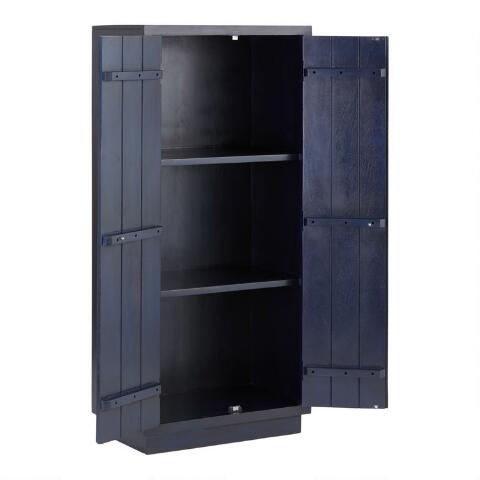 Manama Hand Carved Wood Fish Nairi Storage Cabinet