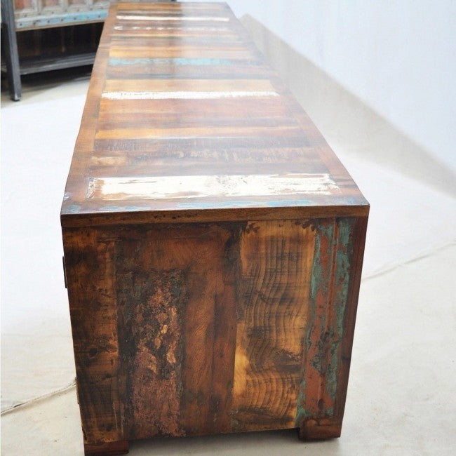 Nirvana Reclaimed Timber Wood TV Entertainment Unit/Stand 220cm