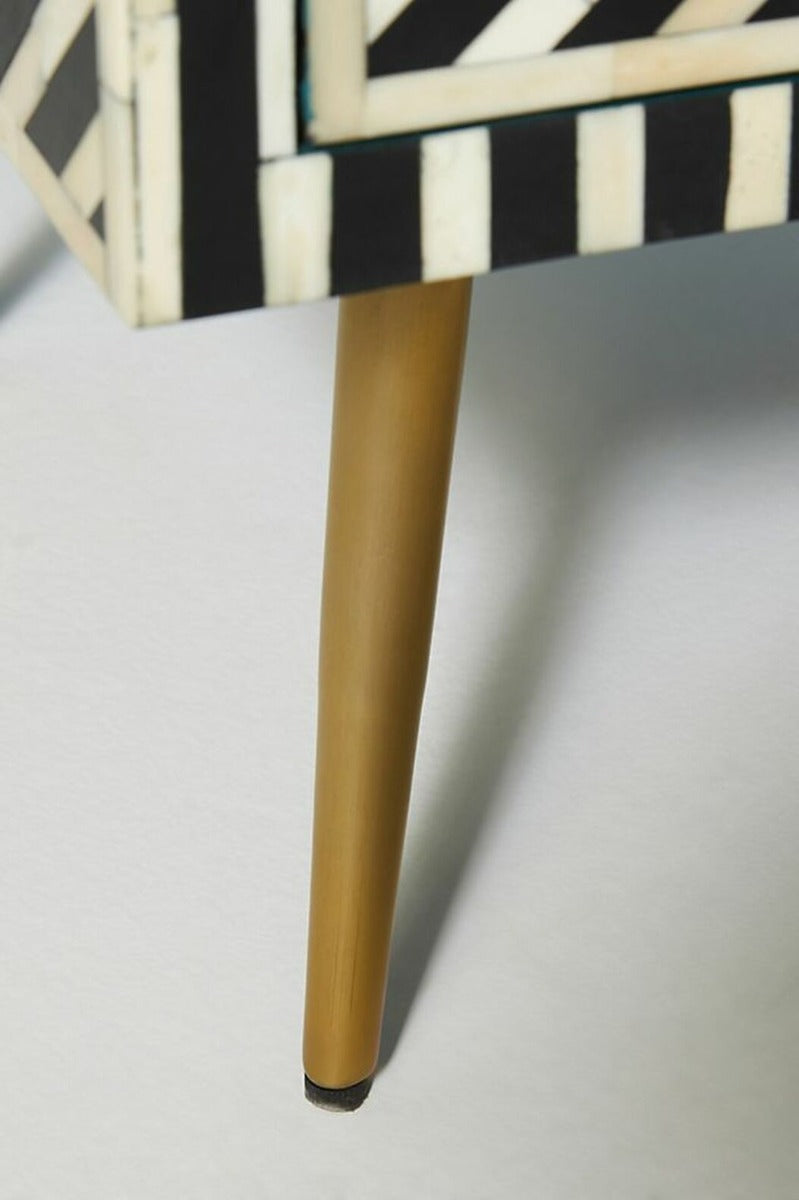 Zallaq Optical Bone Inlay Cabinet in Black