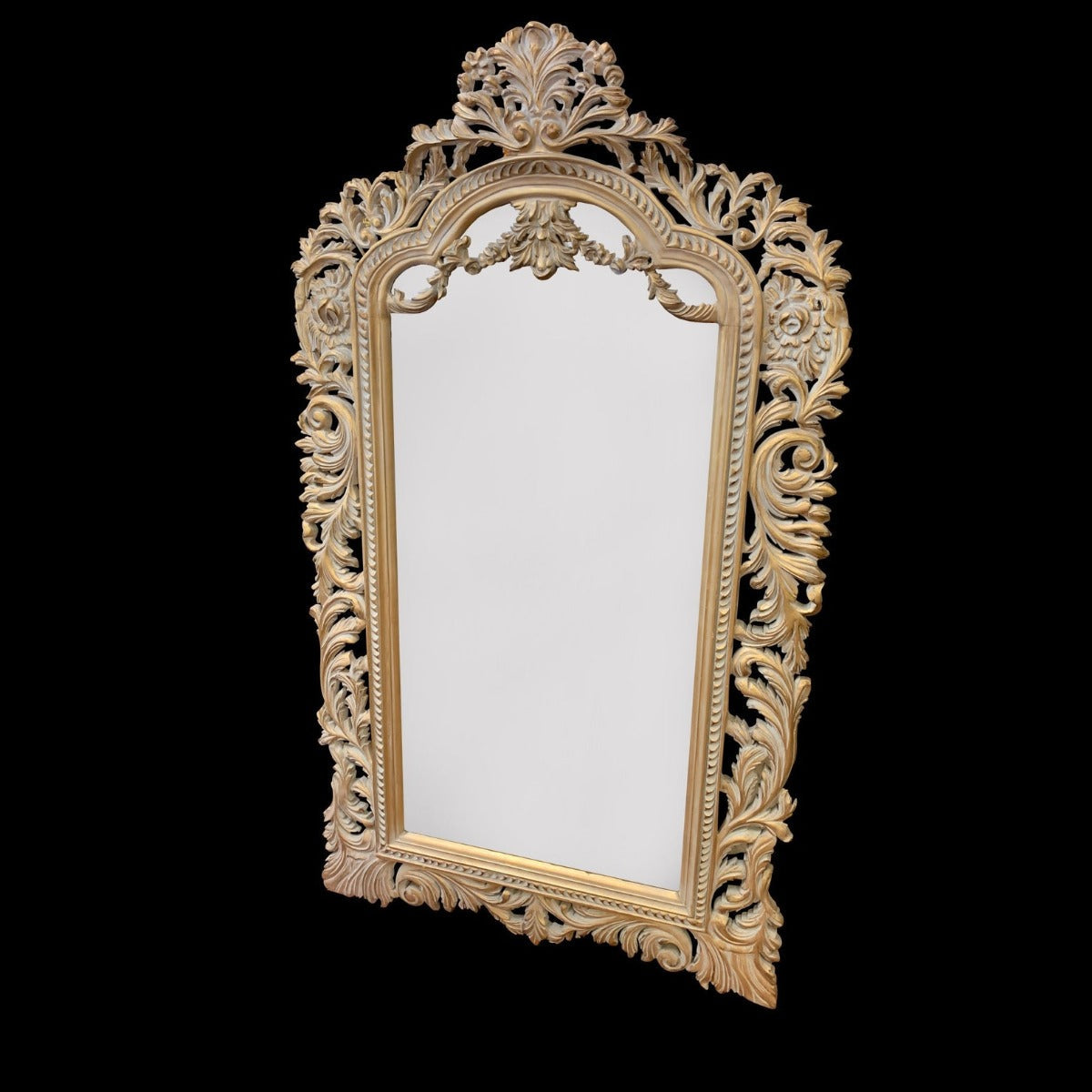 Ornately Carved Floor Mirror