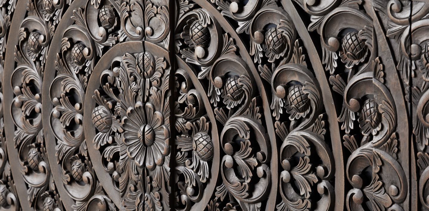 Seef Hand Carved Media Console