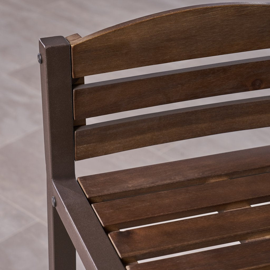 Cebu Industrial Barstools with Rustic Metal Finish Iron Frame