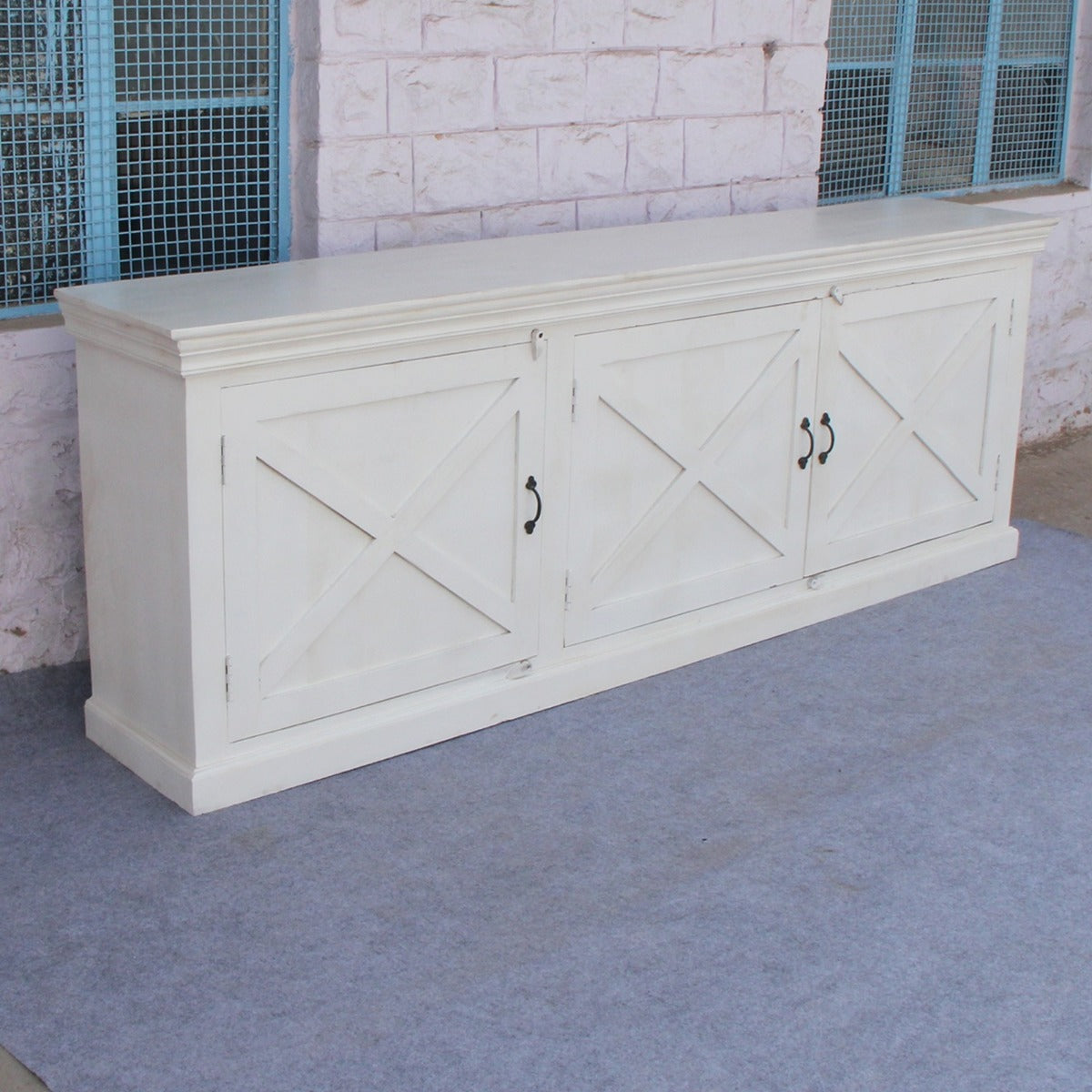 X Design Solid 3 Wooden Door Sideboard