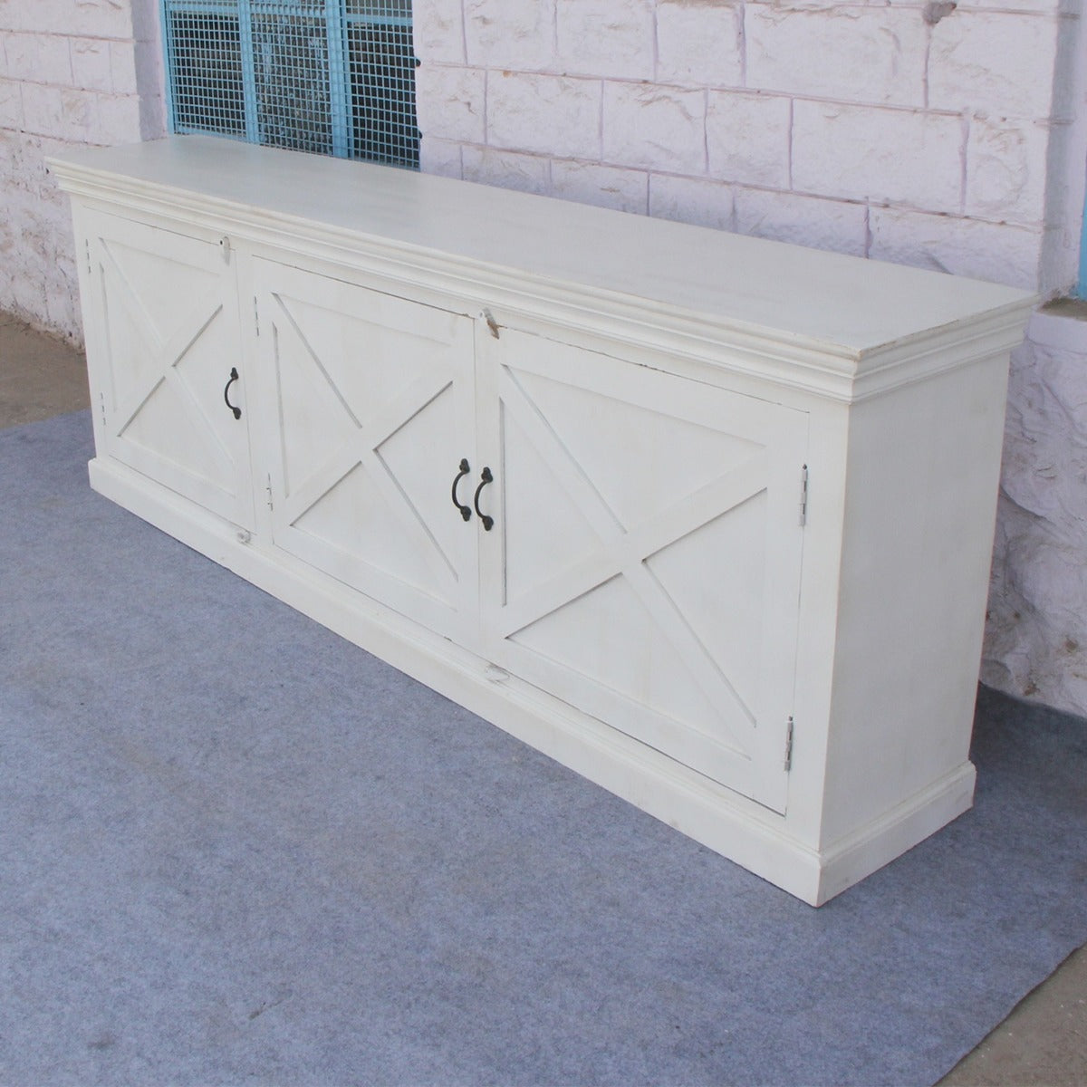 X Design Solid 3 Wooden Door Sideboard