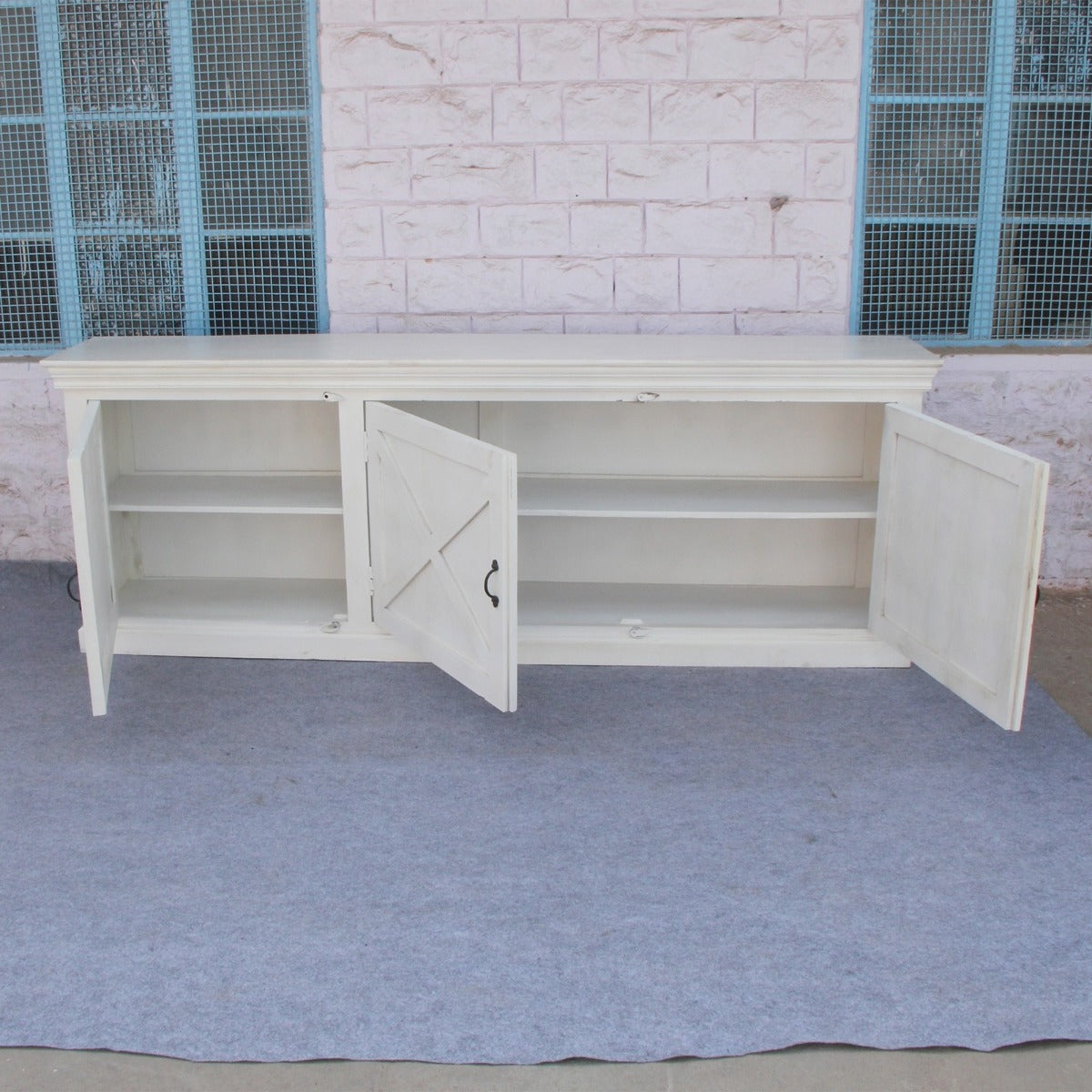 X Design Solid 3 Wooden Door Sideboard