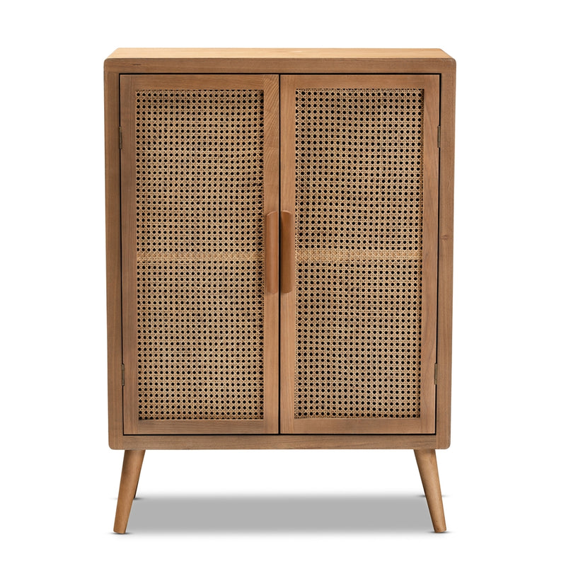 Alina Rattan Two Door Storage Cabinet