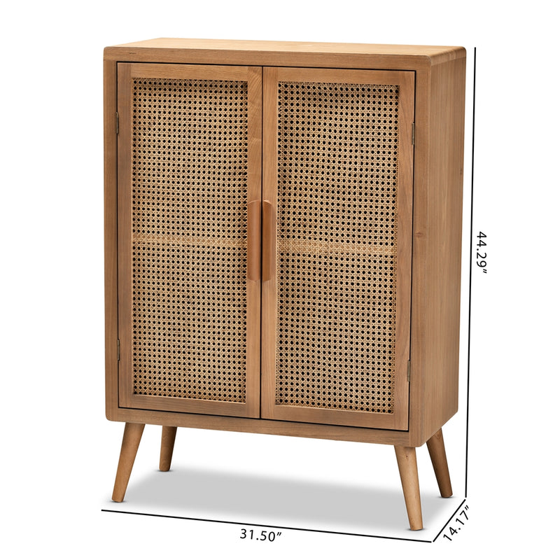 Alina Rattan Two Door Storage Cabinet