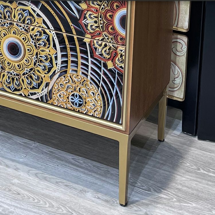 Contemporary Wood Storage Chest Dresser with Soft-Close Drawers