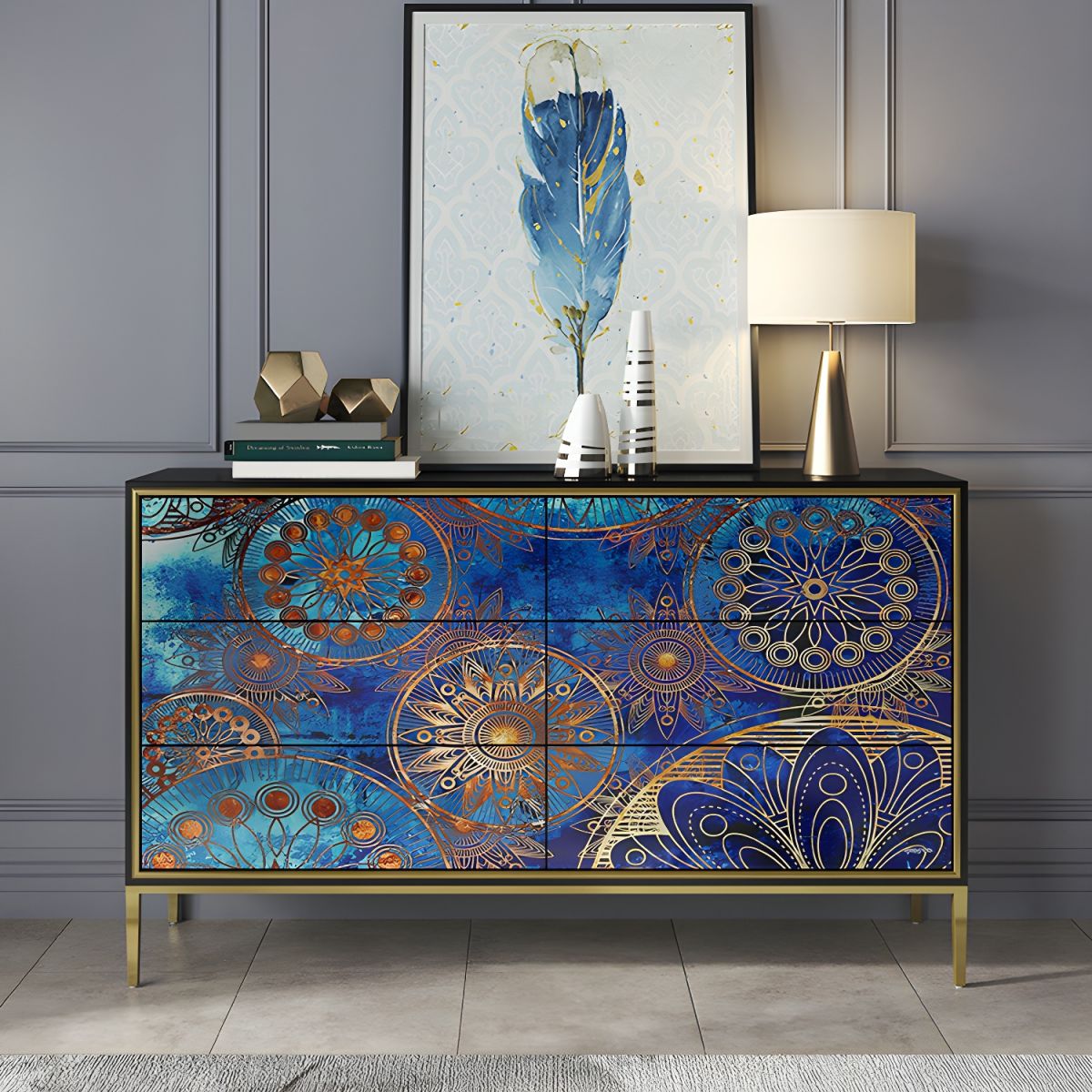 Modern Wood Dresser With Soft-Closet Drawers