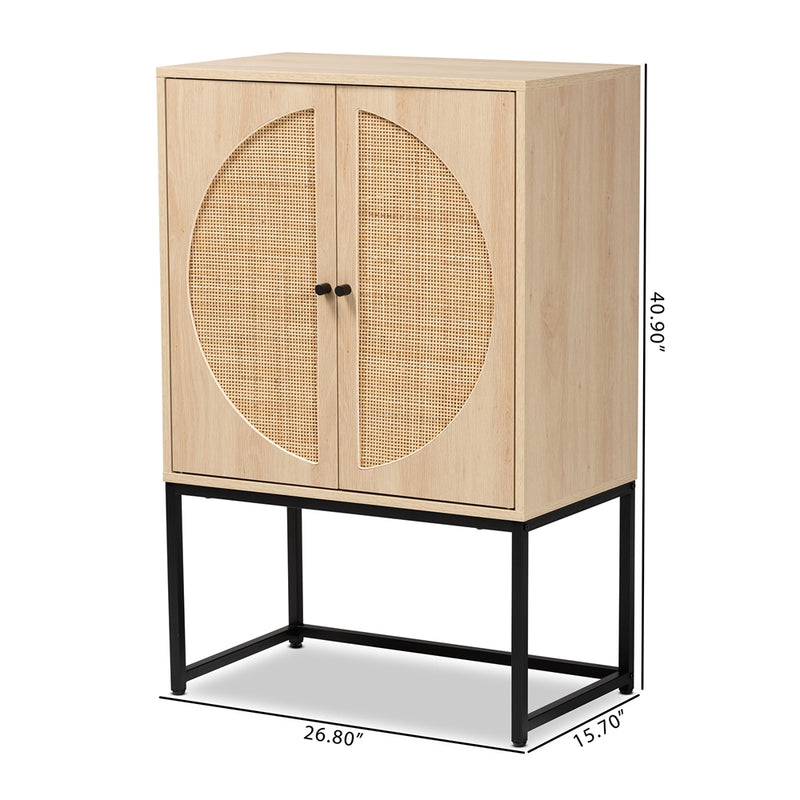 Ardon Rattan Two Door Storage Cabinet