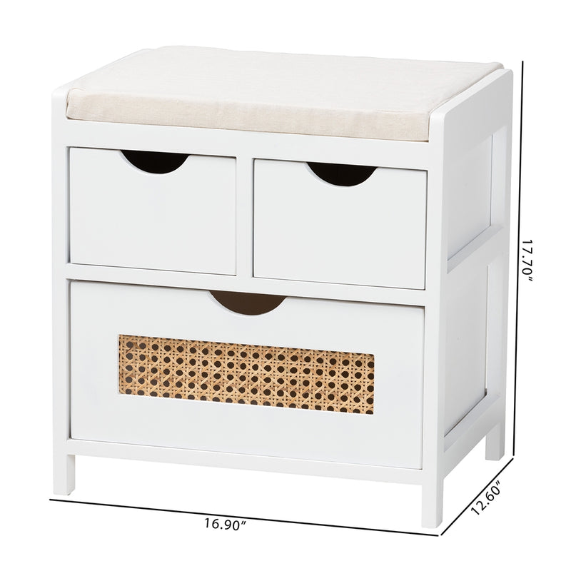 Bastian Three Drawer Storage Bench