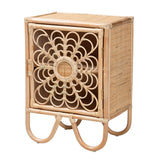 Calvin & Bay Natural Bohemian Rattan Bedside / Nightstand