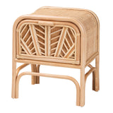 Calvin & Bay Natural Bohemian Rattan 1 Drawer Bedside / Nightstand