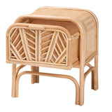 Calvin & Bay Natural Bohemian Rattan 1 Drawer Bedside / Nightstand