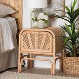 Calvin & Bay Natural Bohemian Rattan 1 Drawer Bedside / Nightstand